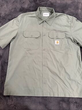 Carhartt WIP Work In Progress Short Sleeve Shirt in Sage Green XXL